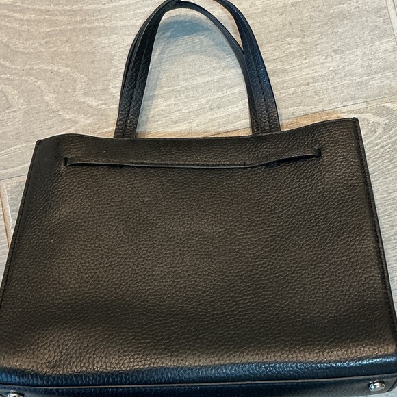 kate spade Black Pebbled Leather Tote with Tassel Bow - Picture 3 of 8